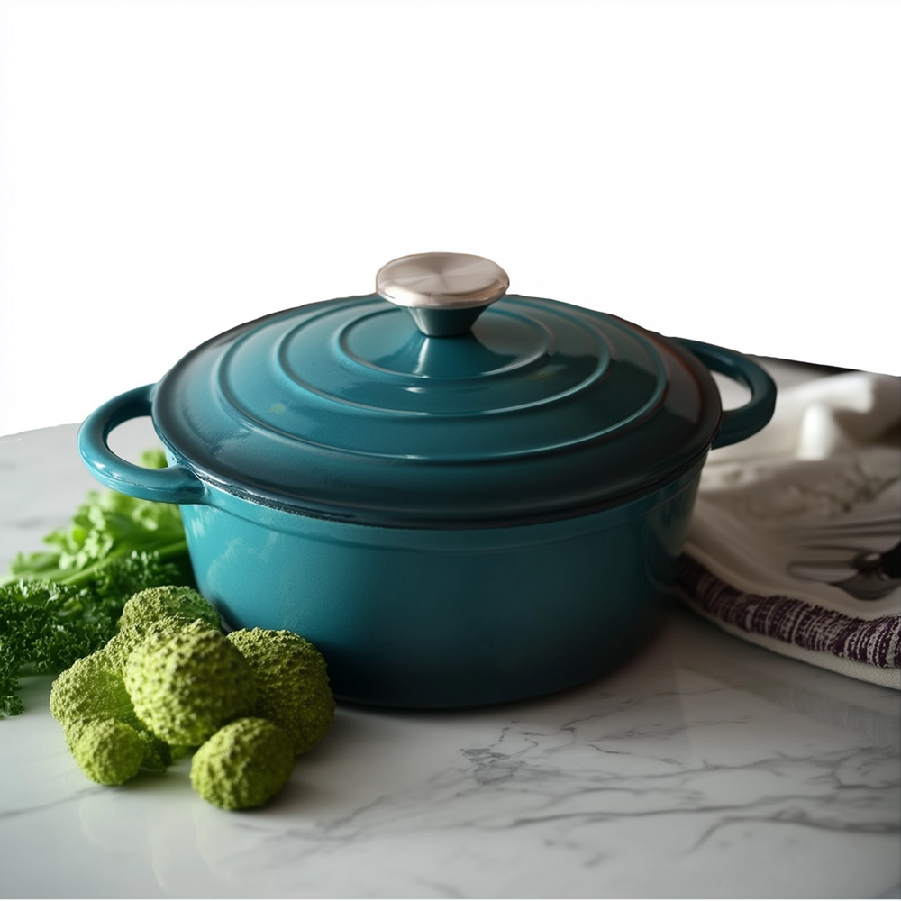 Cocotte en fonte &eacute;maill&eacute;e