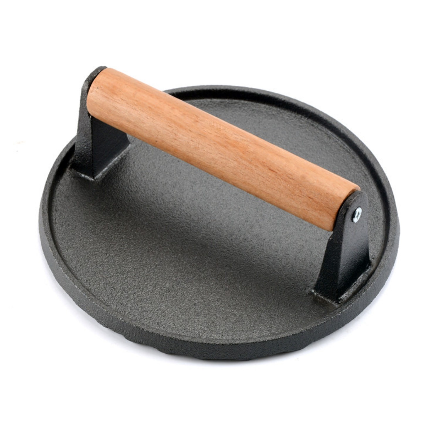 Presse &agrave; hamburger ronde en fonte
