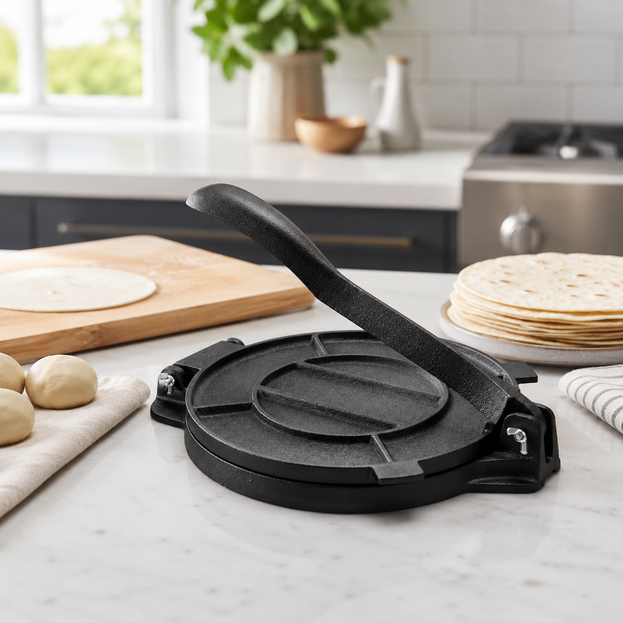 Presse &agrave; tortillas en fonte