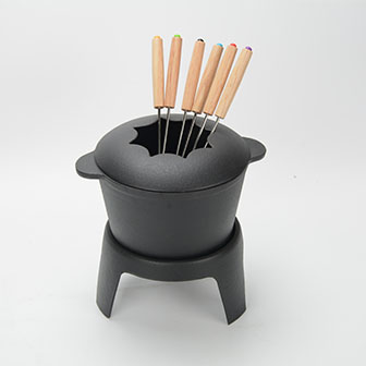 Caquelon &agrave; fondue en fonte