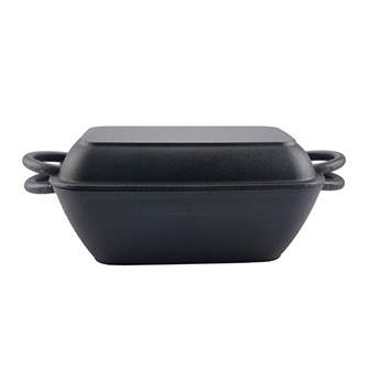 Moule &agrave; pain en fonte en gros : moule &agrave; levain 2 en 1 avec couvercle
