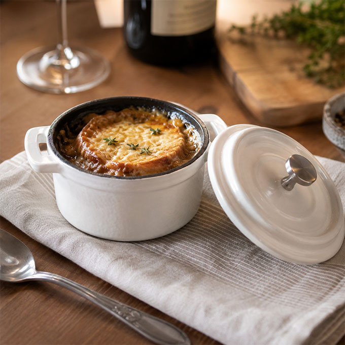 Mini cocotte en fonte &eacute;maill&eacute;e
