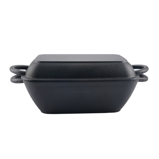 Moule &agrave; pain en fonte en gros : moule &agrave; levain 2 en 1 avec couvercle