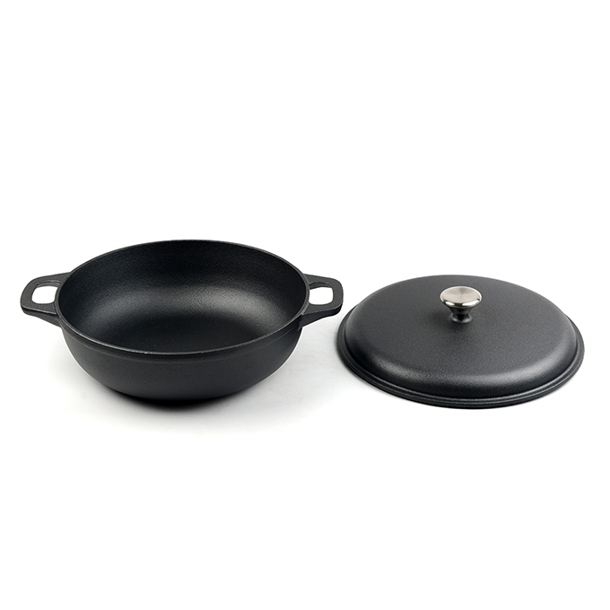 Cocotte en fonte pr&eacute;-assaisonn&eacute;e de 31 cm