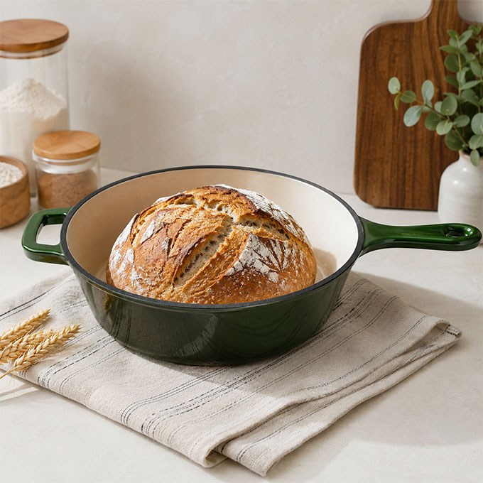 Cocotte &eacute;maill&eacute;e 2 usages 26 cm