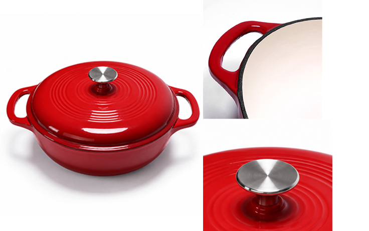 Four hollandais rouge peu profond de 31&nbsp;cm