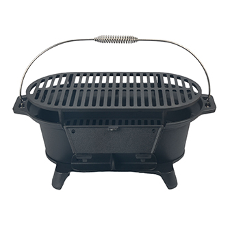Gril au charbon de bois Hibachi portable en fonte