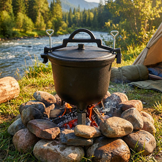 Autocuiseur de camping en fonte