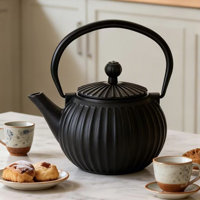 Bouilloire &agrave; th&eacute; en fonte avec infuseur Tetsubin japonais