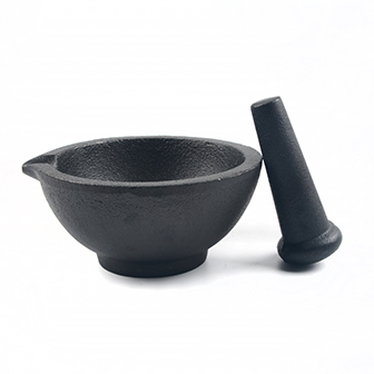 Ensemble d'outils pour mortier et pilon en fonte de 6&nbsp;pouces