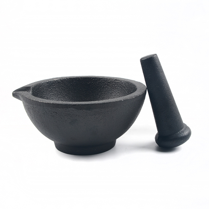 Ensemble d'outils pour mortier et pilon en fonte de 6&nbsp;pouces