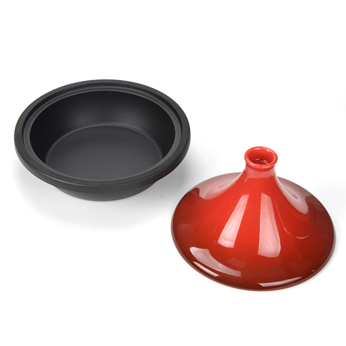 Pot &agrave; tajine en fonte &eacute;maill&eacute;e