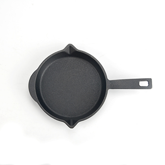 Mini po&ecirc;le &agrave; frire en fonte avec double bec verseur