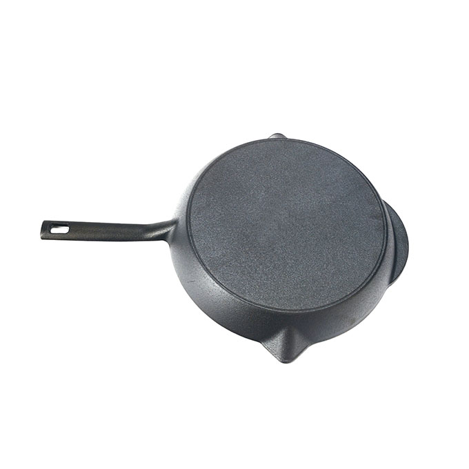 Po&ecirc;le ronde en fonte de 30&nbsp;cm avec double bec verseur