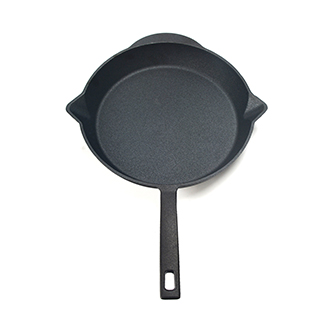 Po&ecirc;le ronde en fonte de 30&nbsp;cm avec double bec verseur