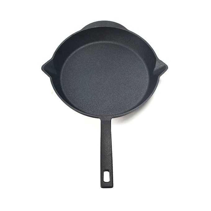 Po&ecirc;le ronde en fonte de 30&nbsp;cm avec double bec verseur