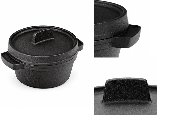 Mini cocotte en fonte avec double fandles