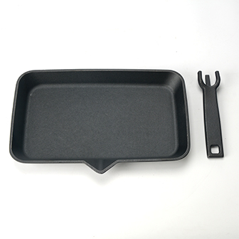 Po&ecirc;le &agrave; Fajita rectangulaire en fonte
