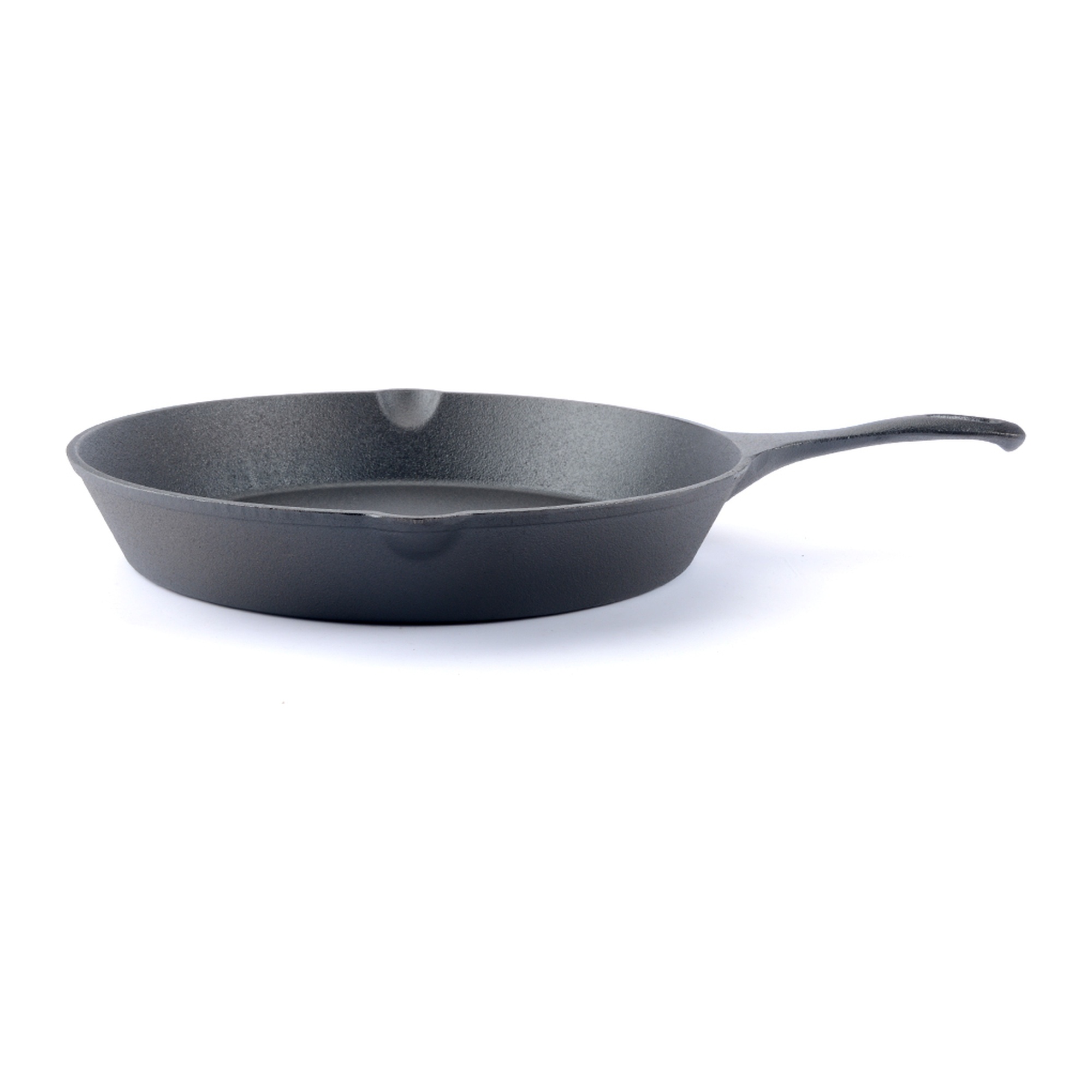 Po&ecirc;le en fonte pr&eacute;-assaisonn&eacute;e de 30&nbsp;cm avec double bec verseur