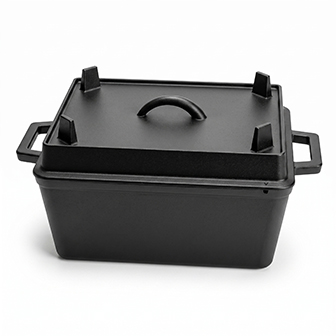 Moule &agrave; pain carr&eacute; en fonte avec pieds