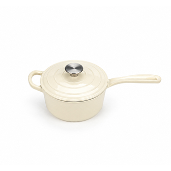 Pot &agrave; lait/Pot &agrave; sauce en fonte &eacute;maill&eacute;e