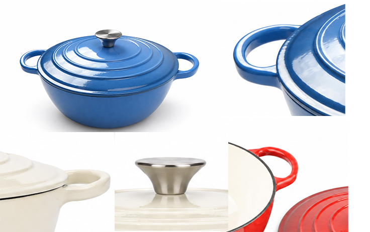 Pot momie en fonte &eacute;maill&eacute;e