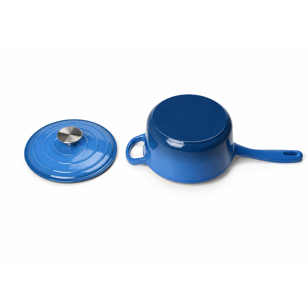 Pot &agrave; lait/Pot &agrave; sauce en fonte &eacute;maill&eacute;e